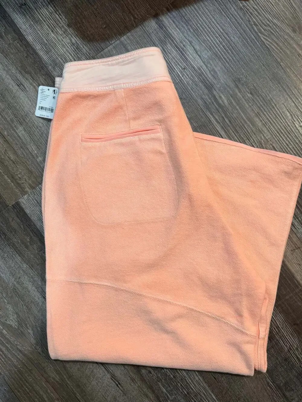 Free People Movement Pastel Peach Textured Utility Pants